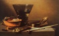 Still Life with Wine and Smoking Implements Pieter Claesz